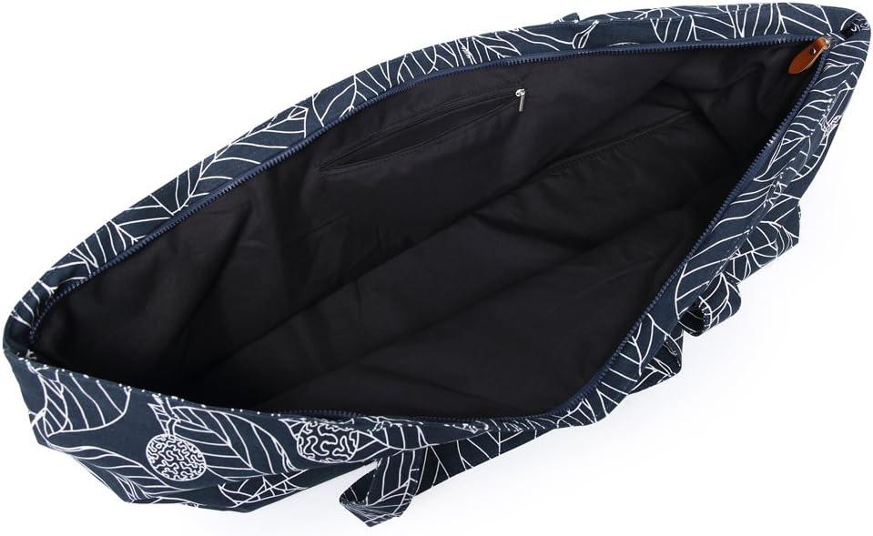 ELENTURE Large Yoga Mat Bag for 1/4 1/3 2/5 1/2-Inch Extra Thick Exercise Yoga  Mat, Exercise Yoga Mat Tote Sling Carrier with Mat Carrying Strap and Large  Pocket for Women Men Navy Blue Leaves