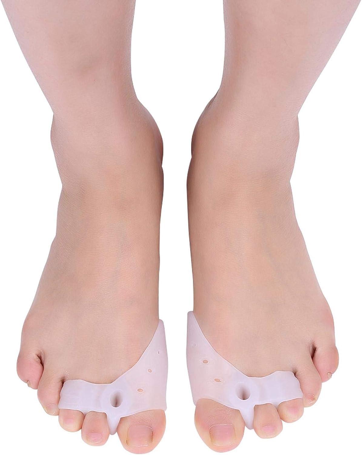 2 Pairs Pinky Toe Separator and Protectors Toe Separators for Overlapping Toe Curled Pinky Toes