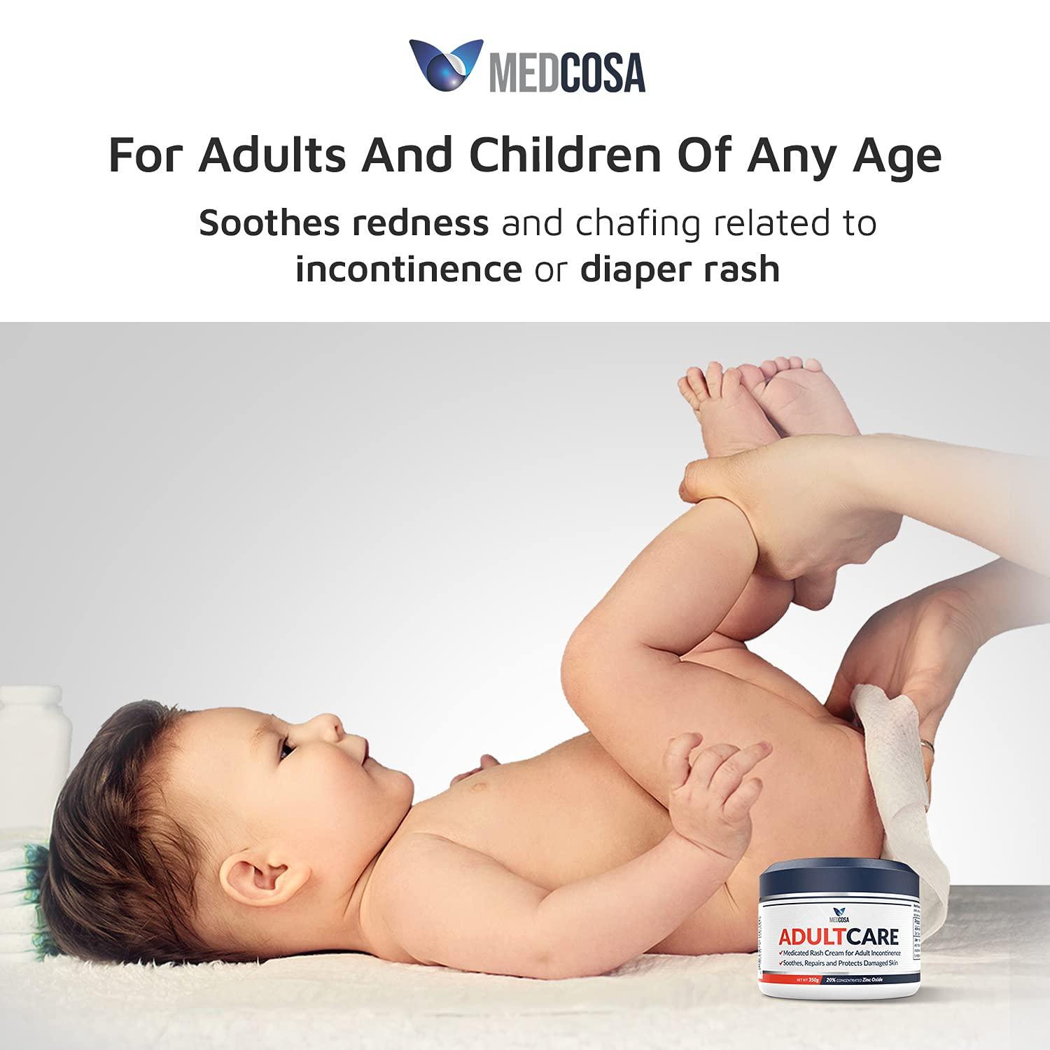 Medcosa Adult Rash Cream - Fast Relief for Sweat, Heat, Diaper Rash ...