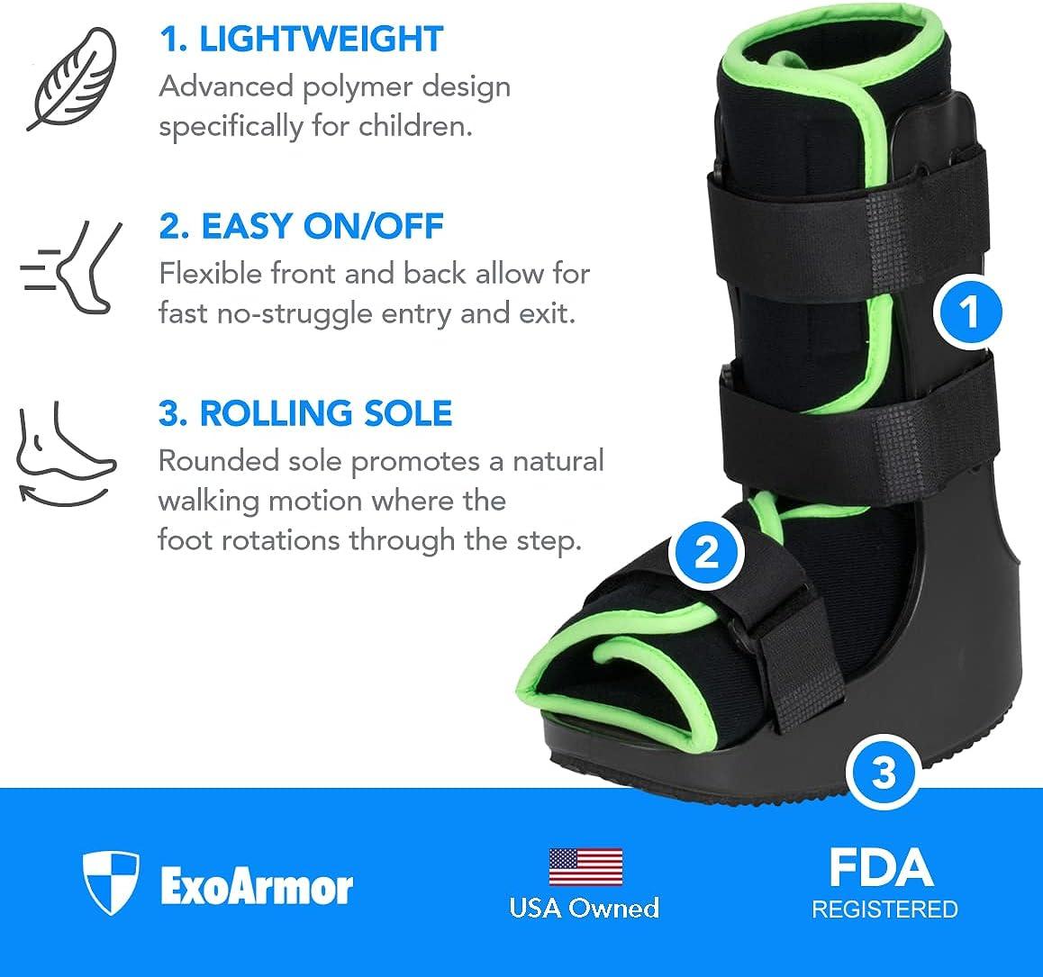 ExoArmor Pediatric Walking Boot Lightweight Medical Boot for Children