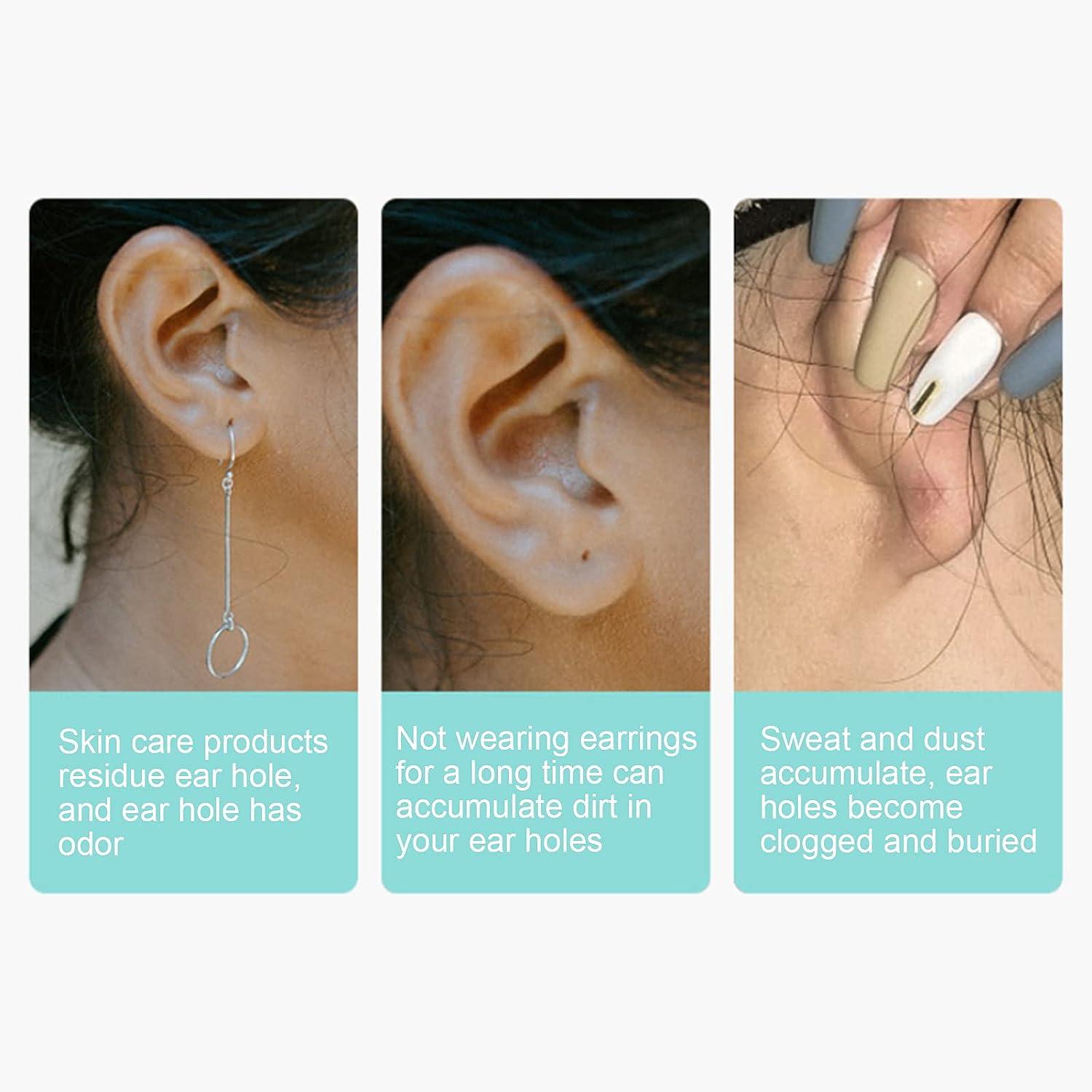 Earring Cleaner for Pierced Ears - Earrings Hole Cleaner,Piercing