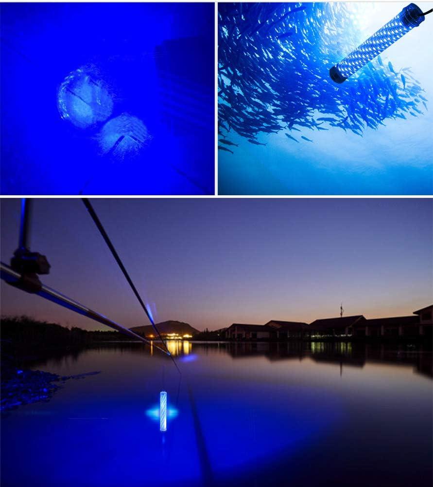 Hanchen LED Underwater Fishing Light, 12V 30W Boat Light for Night