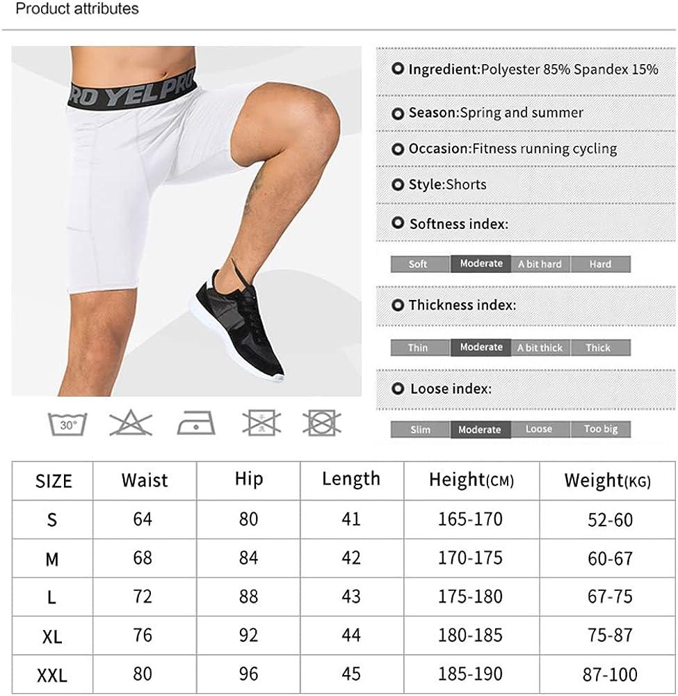 Buy TRYB Mens Compression Shorts Long Leg Performance Underwear