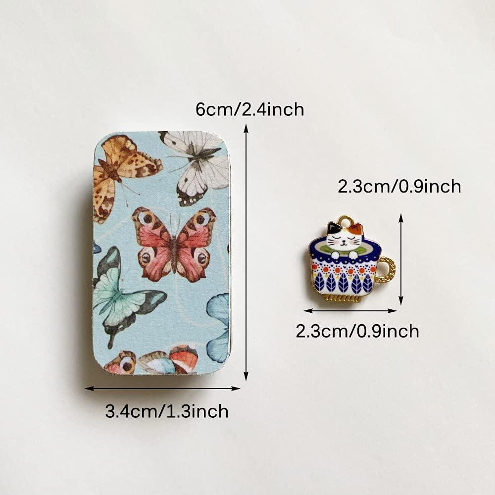 DPXWCCH Magnetic Sewing Needle Case Butterfly and Cute Cat Needle Minder  for Cross Stitch Embroidery Needlecraft