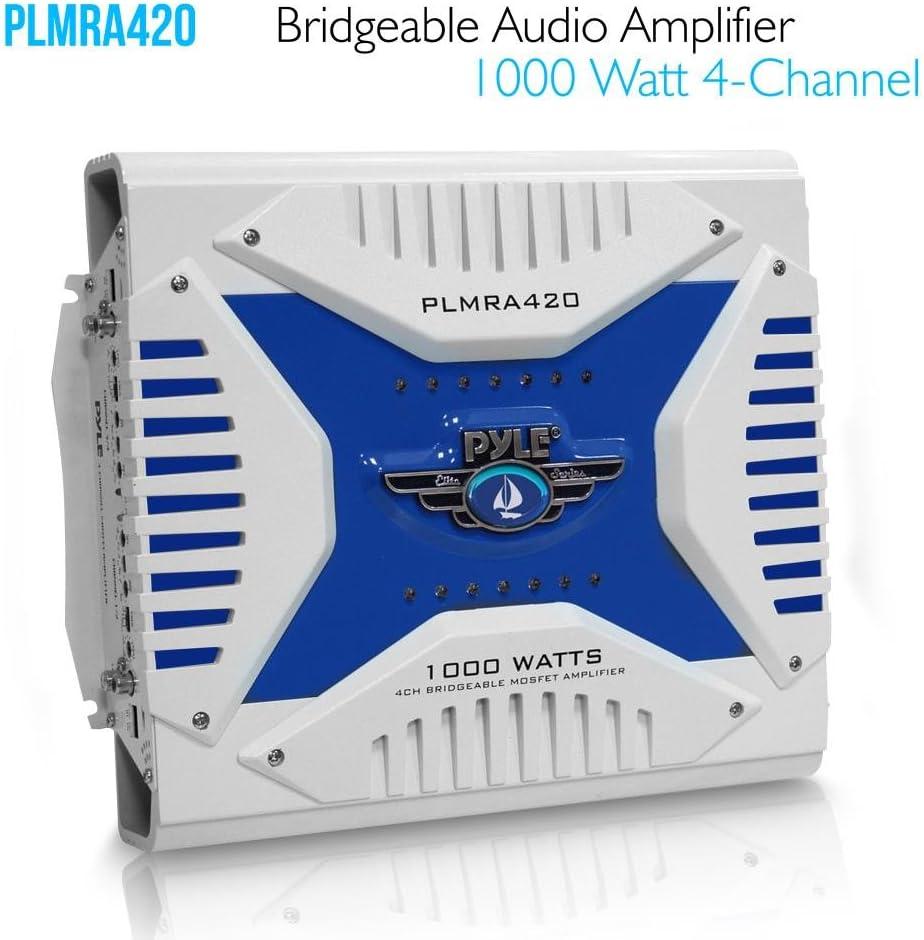 Pyle Hydra Marine Amplifier Upgraded Elite Series 1000 Watt 4 Channel