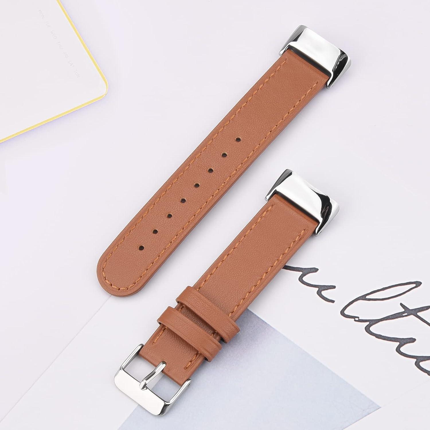 Fitbit Charge 6 Leather Strap (Brown)