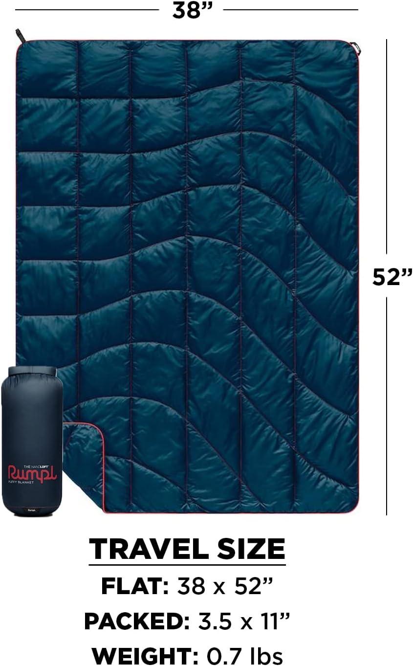 Rumpl NanoLoft Puffy Blanket | Indoor Outdoor Camping Blanket for