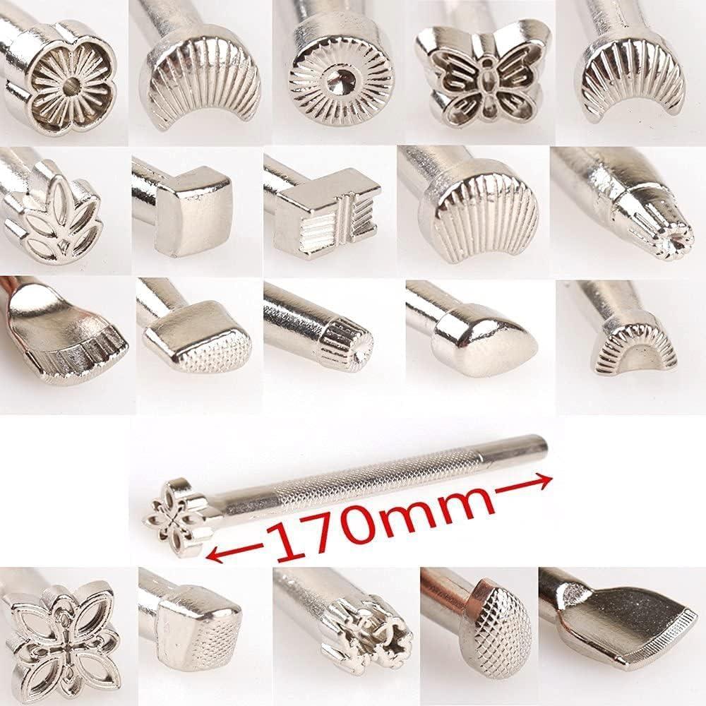 20PCS Leather Tools Working Saddle Making Set Carving Craft Stamps Punch  DIY – Tacos Y Mas