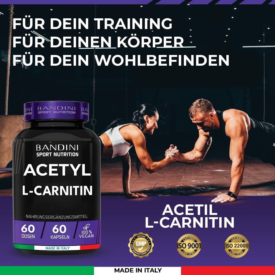 Buy Bandini Acetyl L-Carnitine 1000 mg - 60 Vegan Capsules | Premium  Metabolism Booster Muscle Builder & Relaxation Formula | Additive-Free  Laboratory Tested | Buy Now with Express International Delivery