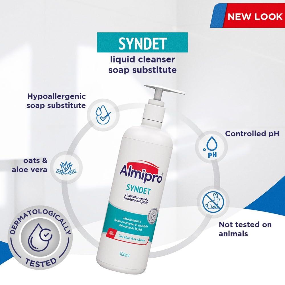 Almipro Syndet Skin Cleanser - Soap-Free Moisturizing Body Wash with Aloe  Vera & Oatmeal for Sensitive Skin | 16.9 fl. oz. | Dermatologist Recommended