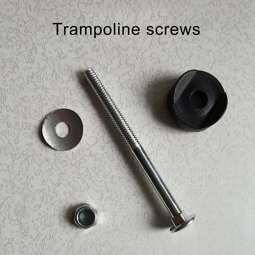 12 Pieces Trampoline Enclosure Pole Gap Spacers,Galvanized Steel Trampoline Screws,Jumping Bed