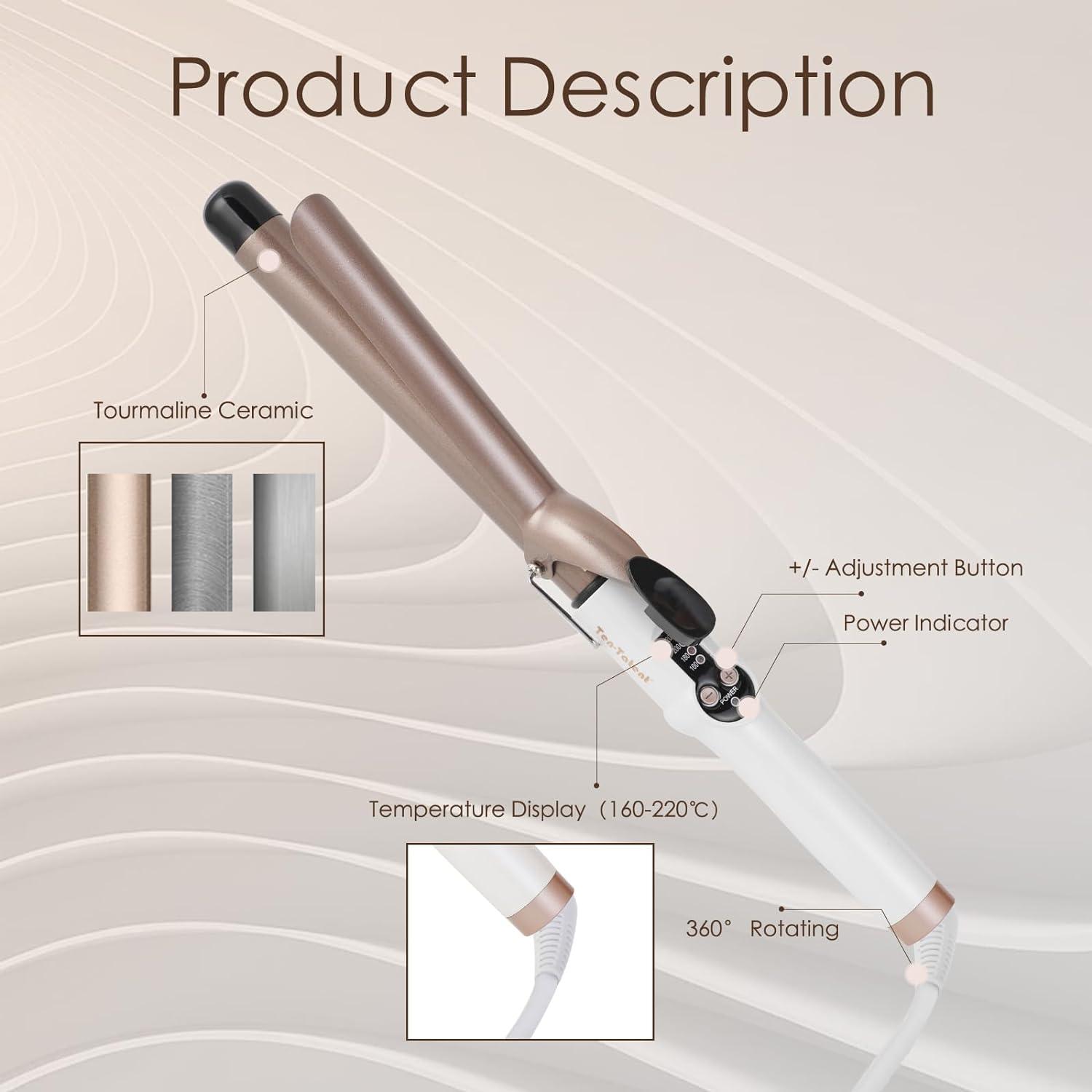 Tourmaline professional curling tong top
