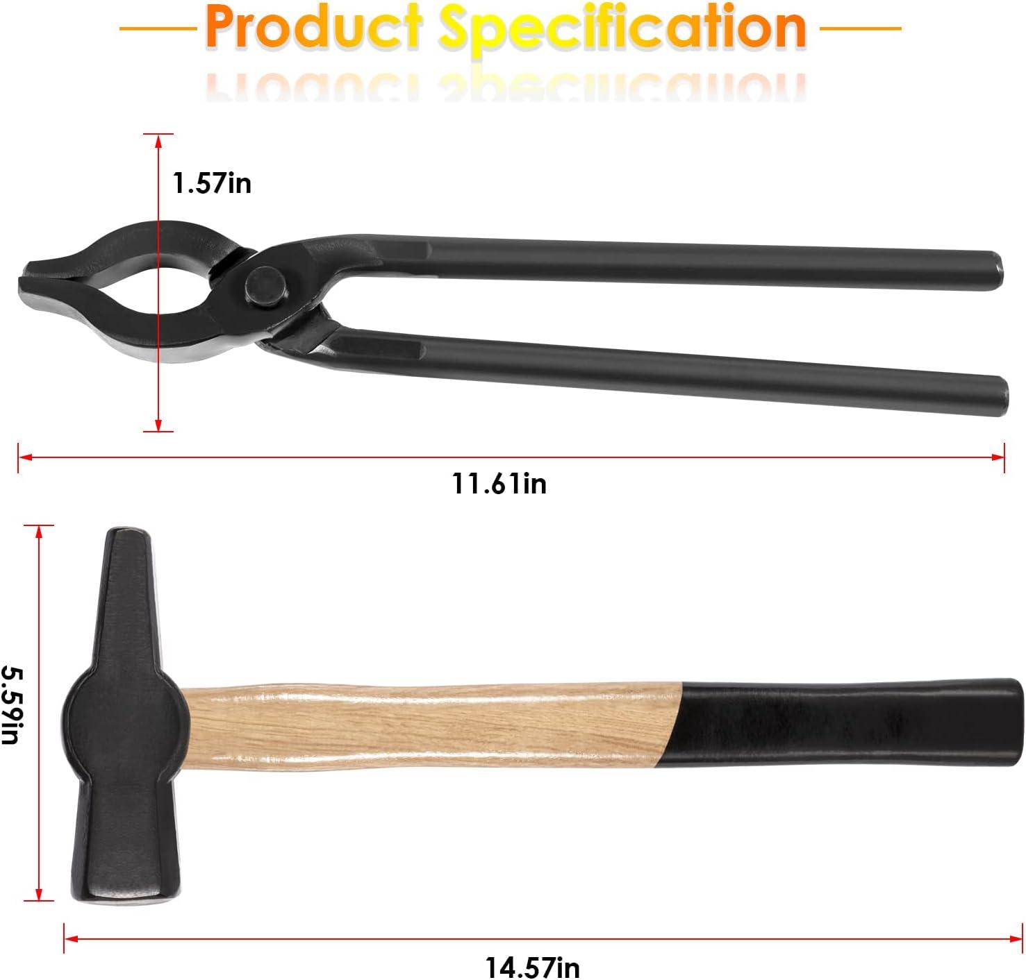 0004930 300mm Mandrel Jaw Blacksmith Tongs for Blacksmiths Beginner tool  Kit