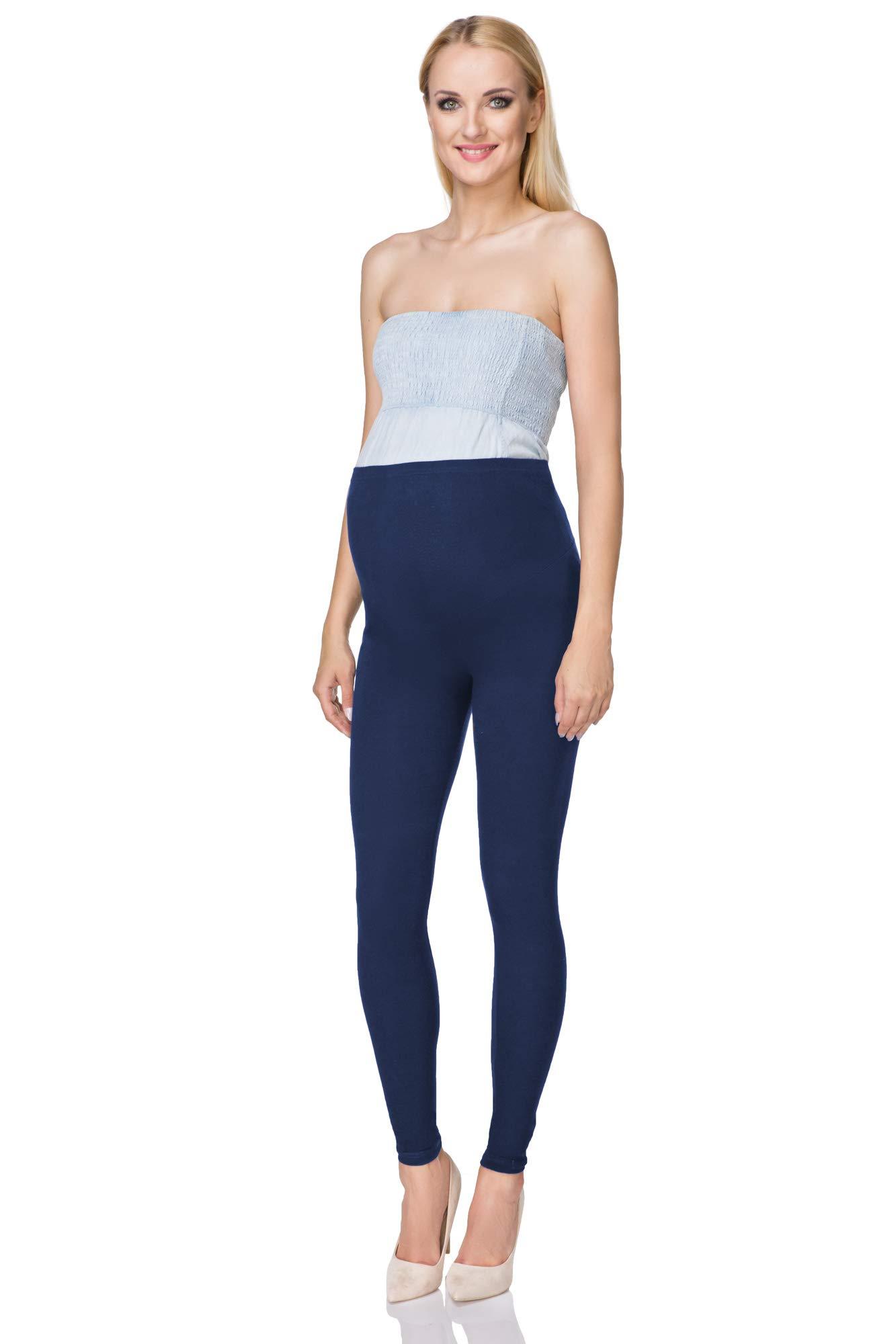 SOFTSAIL Maternity Leggings Pregnancy Pants with Belly Support - Navy Blue  | Buy Now with Express International Delivery | GoSupps.com