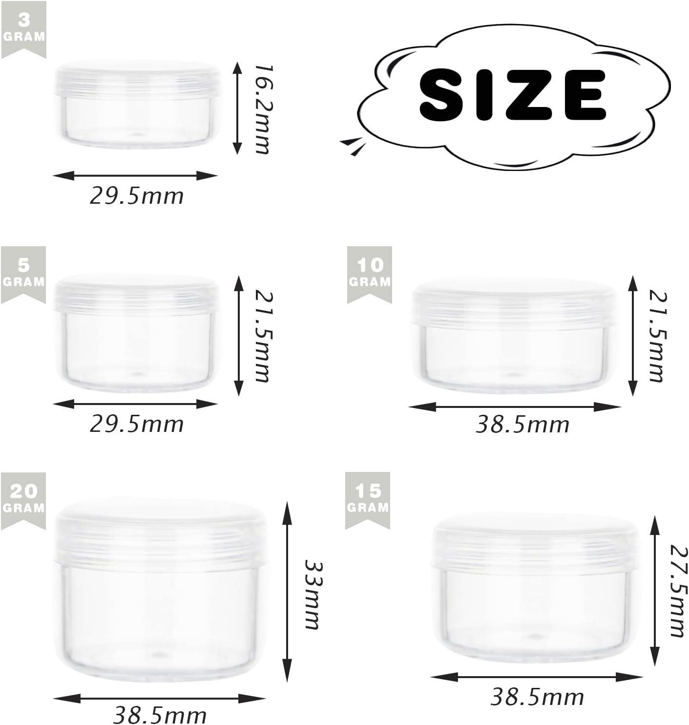 6 Pcs Mini Loose Powder Container Bottle Makeup Travel Containers