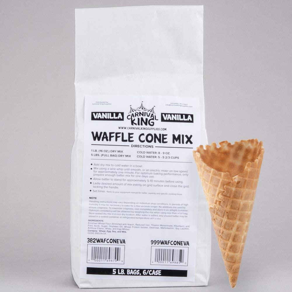 Carnival King Vanilla Waffle Cone Mix 5 lb. Bag