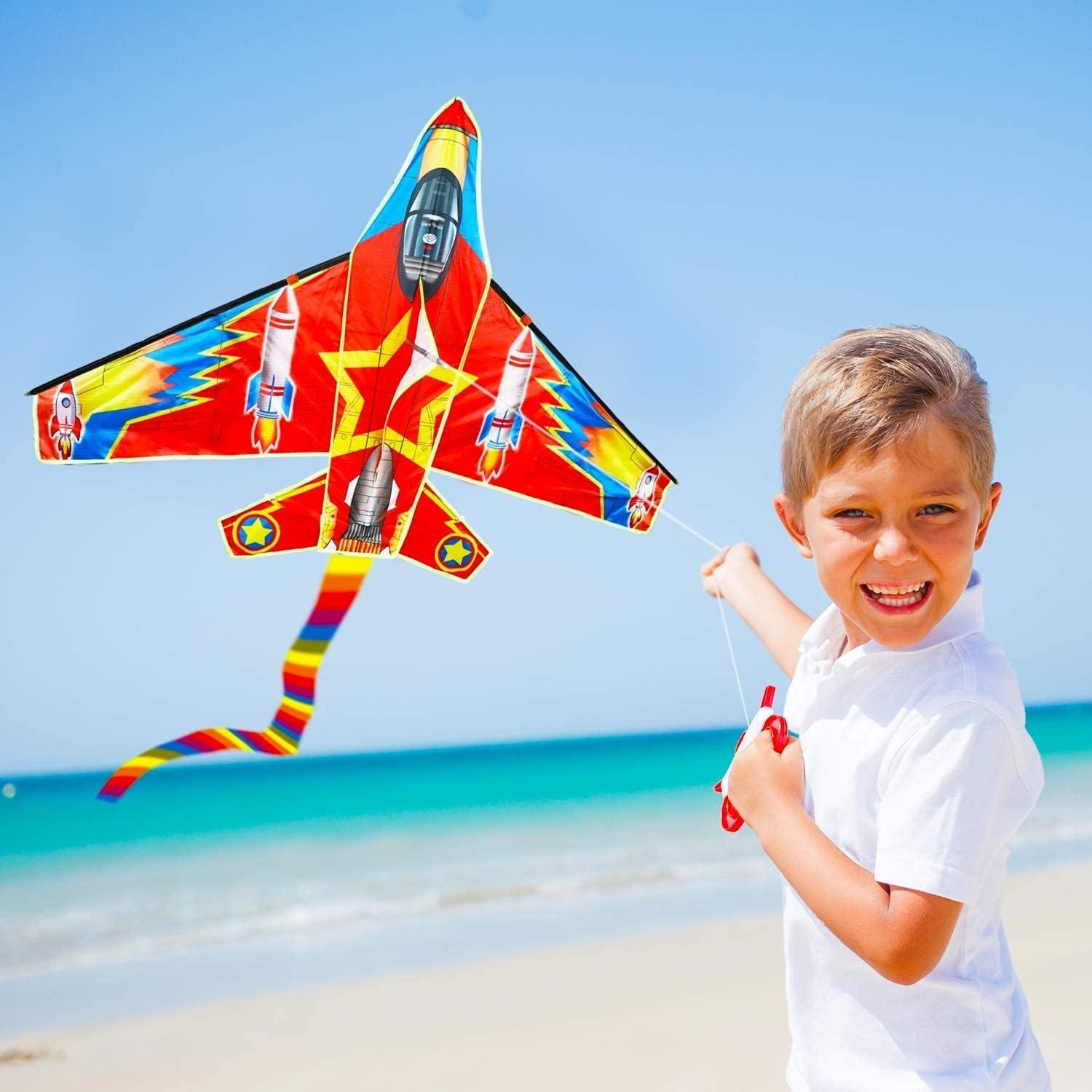 TOY Life - 2 Pack Kites for Kids Easy to Fly - Kites for Adults - Outdoor  Games and Activities Large Kites for Kids Ages 4-8 - Kids Kite for Beach -  Giant Easy Fly Plane Kites