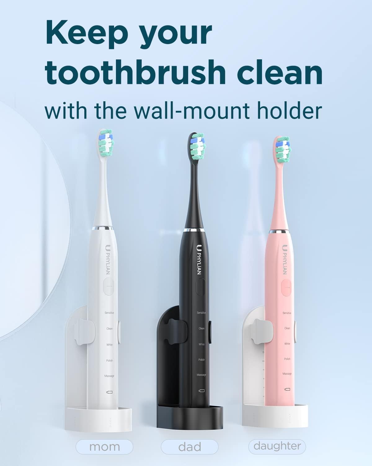 PHYLIAN Whitening Electric Toothbrush for Adults Rechargeable Sonic
