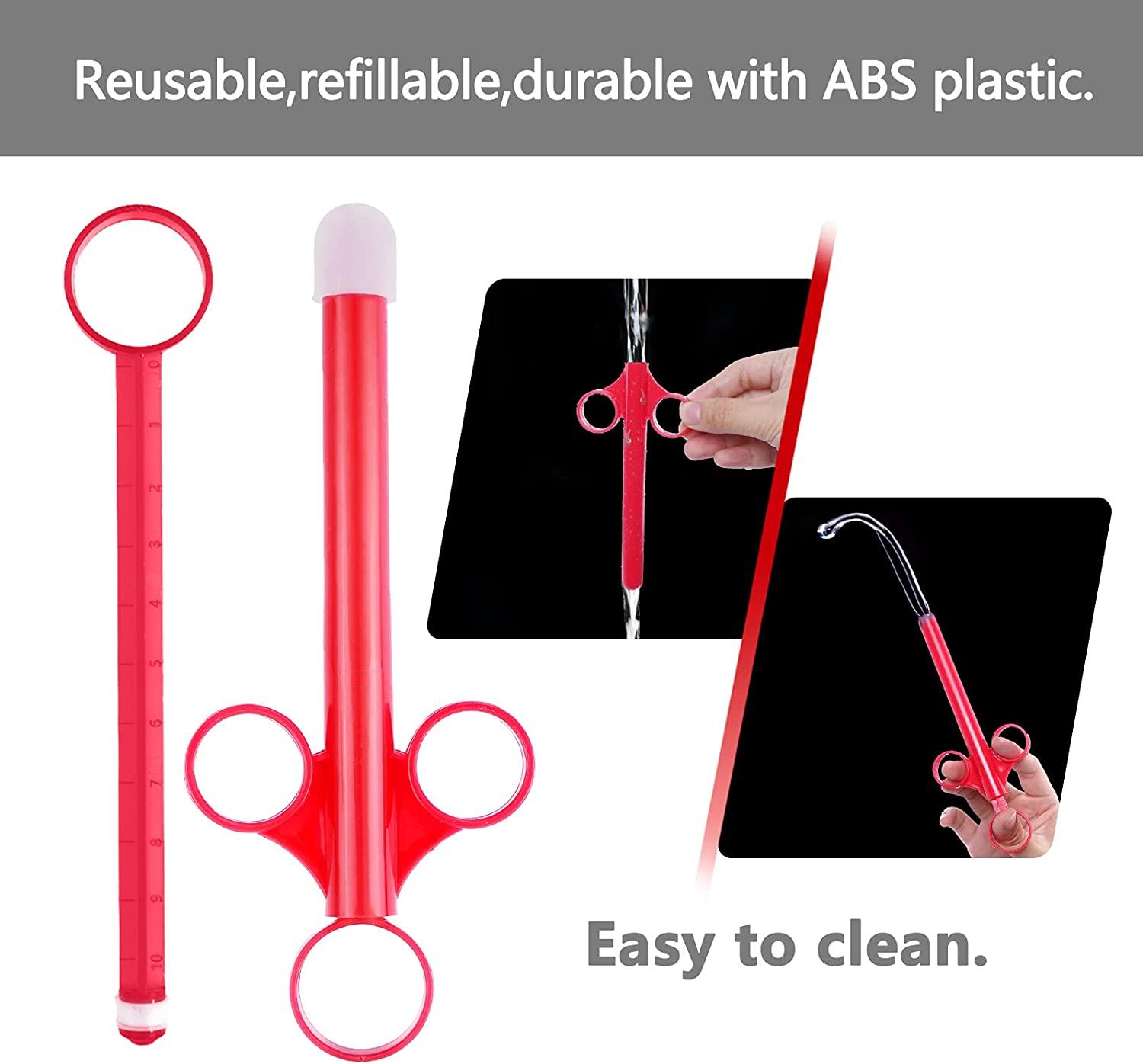 ANGCURE Lube Applicator Syringes, Lubricant Tube Shooter with Smooth