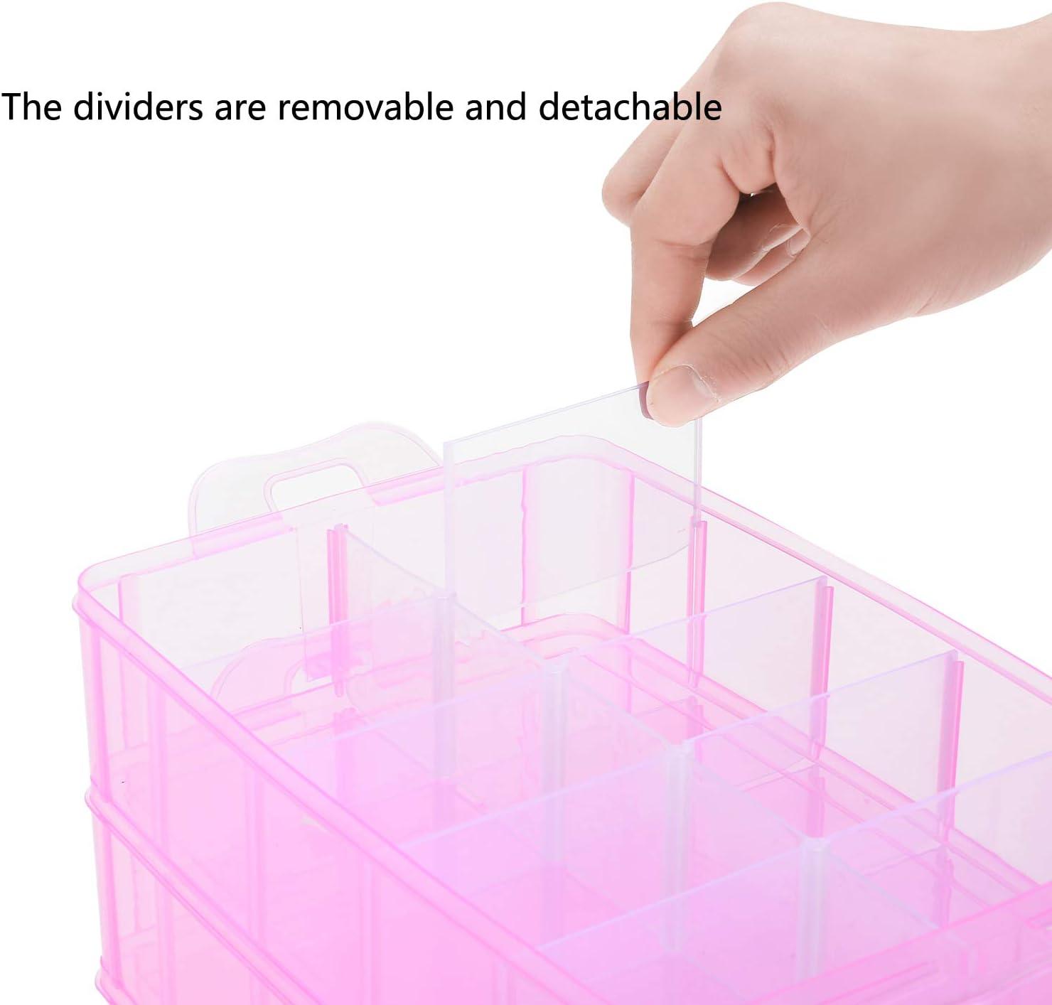 1 Plastic Bead Organizer Box, Adjustable Dividers, Sewing storage,  Organizer Container Storage Box, Dividers for bead arts and crafts