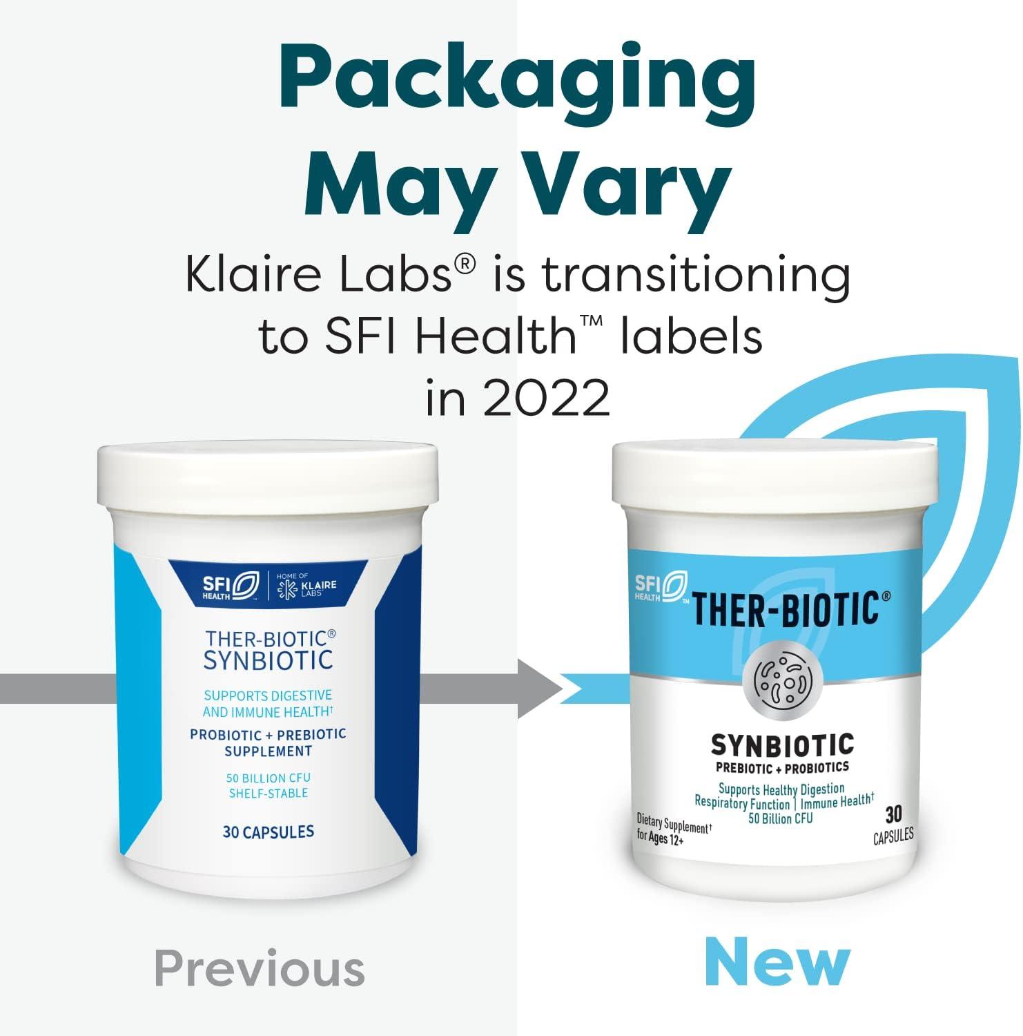 Klaire Labs TherBiotic Synbiotic Probiotic & Prebiotic 30 Capsules