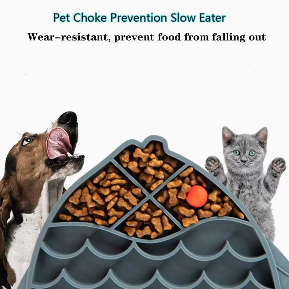 Dog Slow Feeder Bowl Non-Slip Silicone Puzzle Bowl Pet Slower Food Feeding  Dishes Fun Dog
