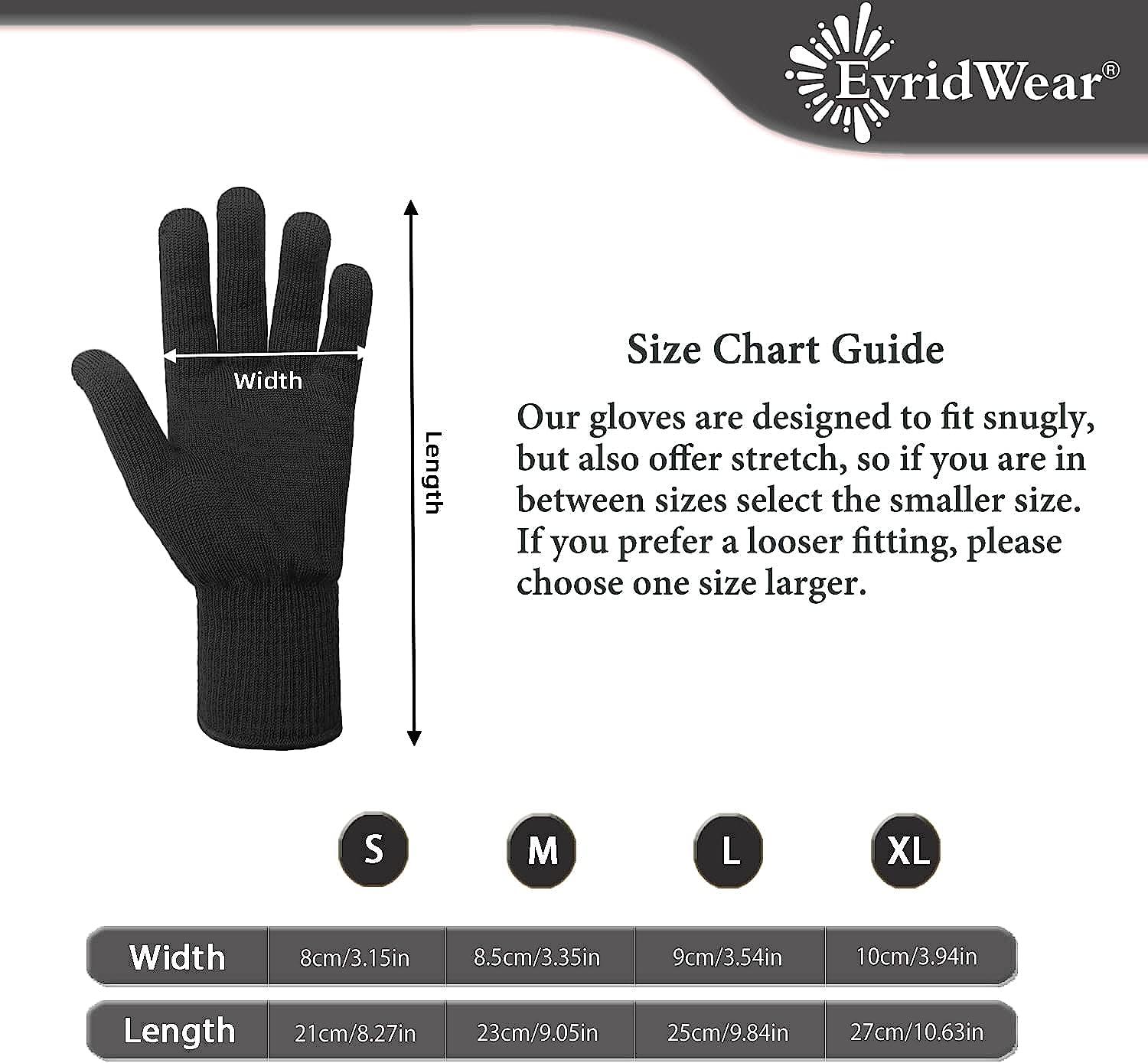 Evridwear Men Women Merino Wool String Knit Liner Warm Gloves 4