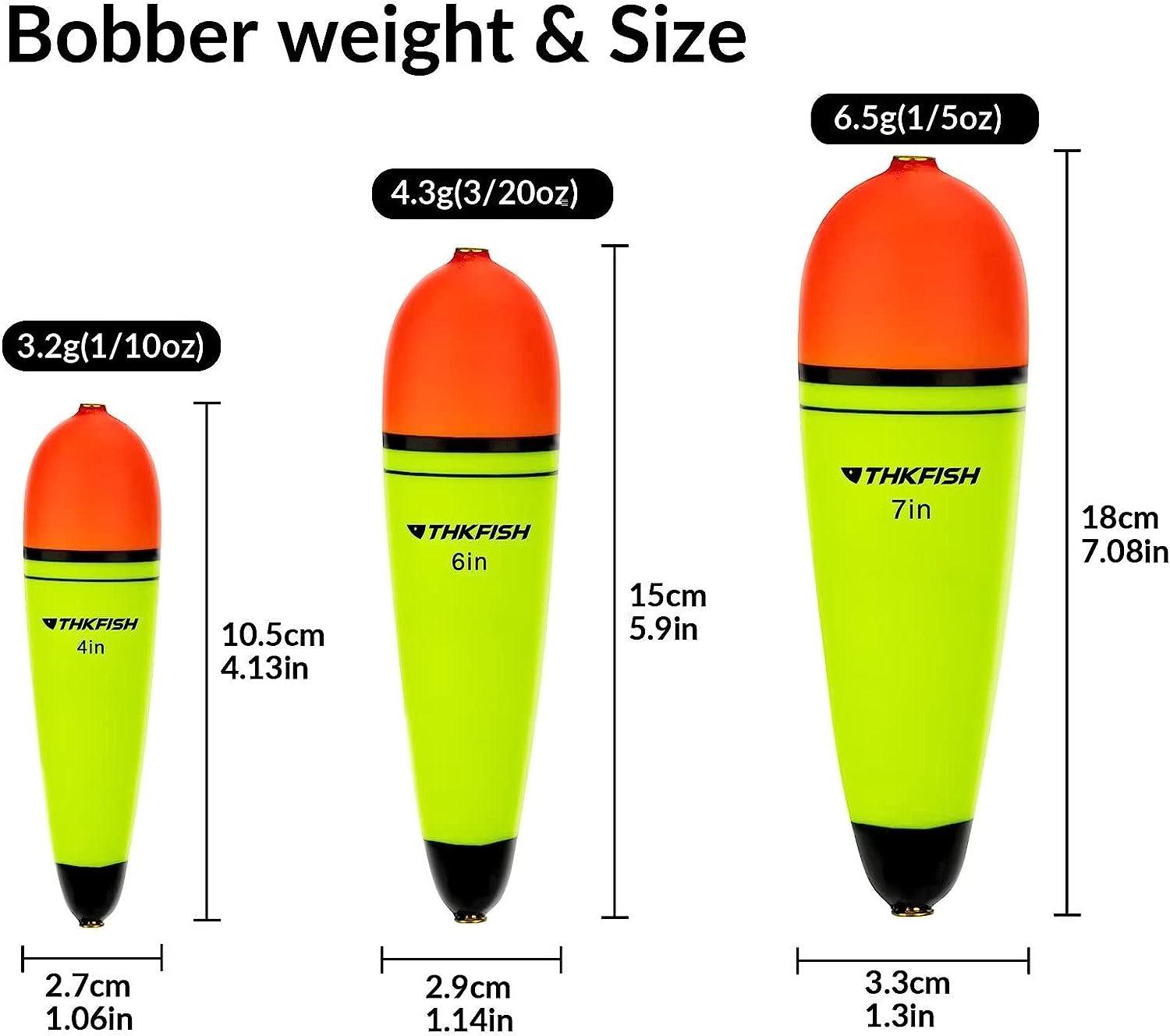 THKFISH Fishing Bobbers EVA Foam Floats Weighted Bobbers for