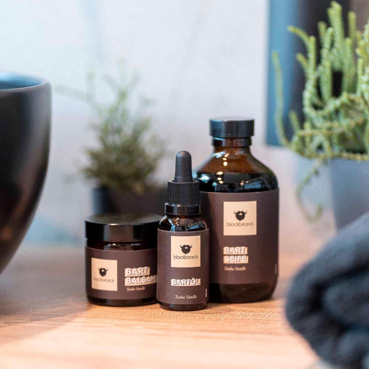 Blackbeard's Beard Care Set - Tonka-Vanilla | Beard Oil Balm & Soap ...