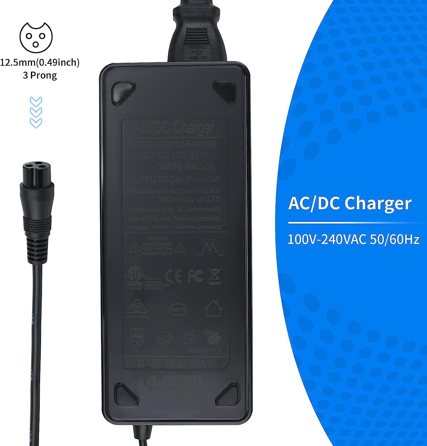 Negsaiy 54.6V 2A 120W Electric Scooter Charger for India
