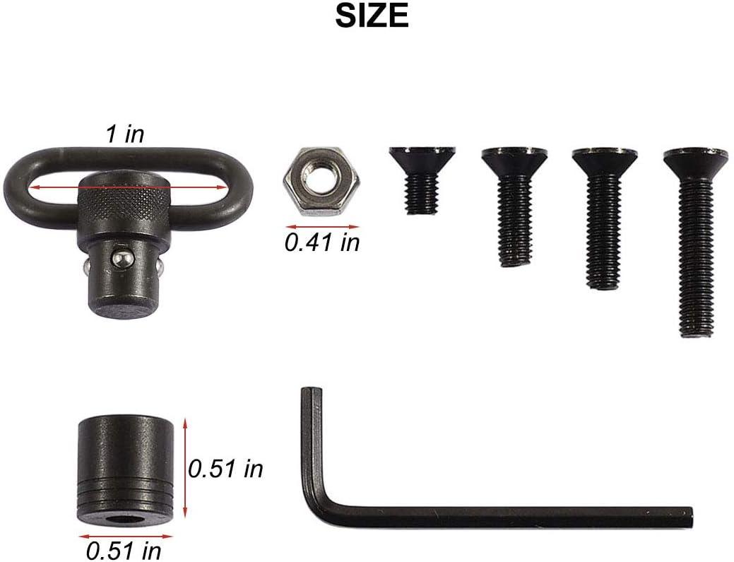 JIALITTE QD 1'' Swivels Mount Quick Detach Loop Base Kit - Includes ...
