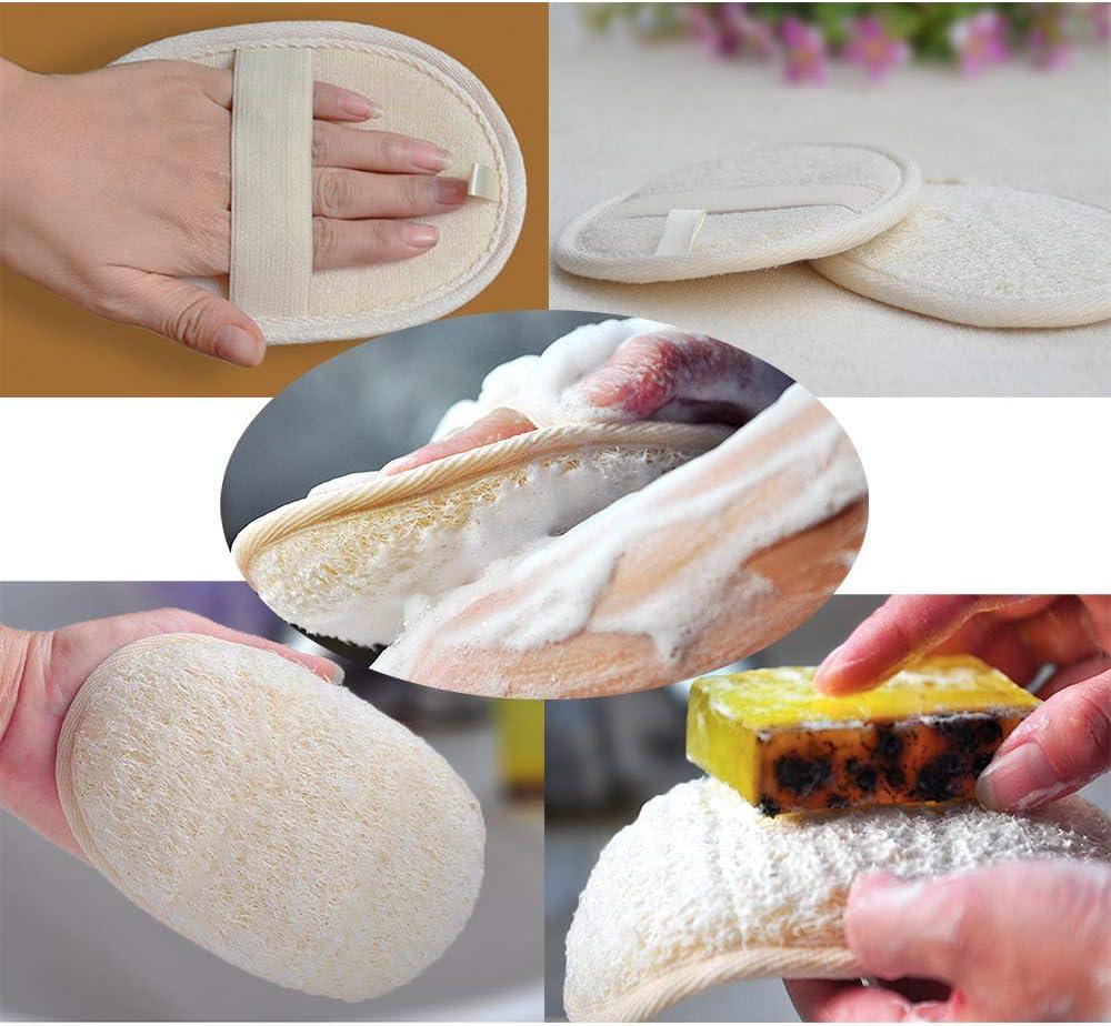 7 in 1 Original Color Without Bleach Natural Loofah Sponge Set for