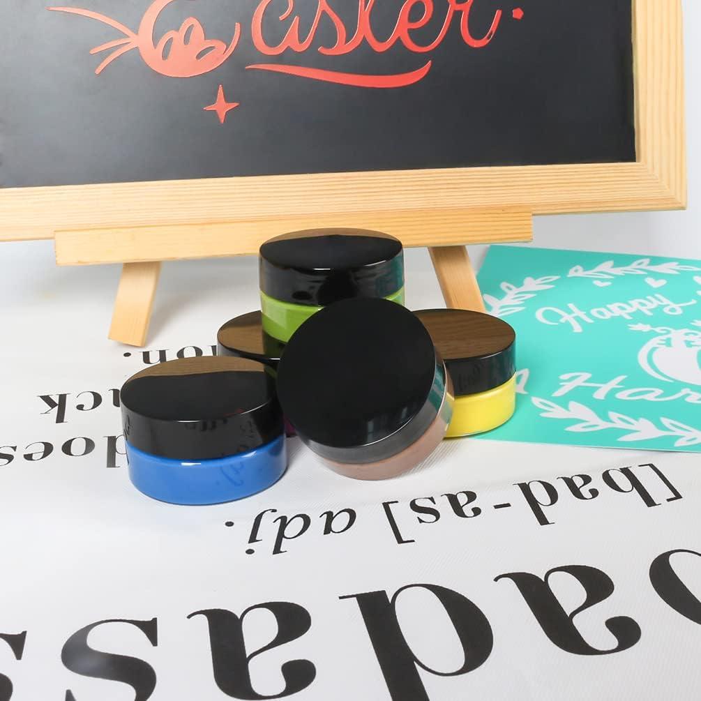 Longan Craft Chalk Paste Paint Set 14 Jars with 6 Mini Squeegees for