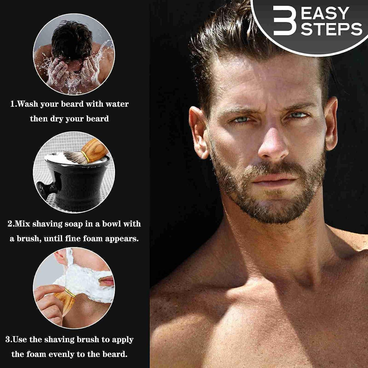 GDMG Badger Brush,The Art of Shaving, ART Wooden Handle, 100 badger