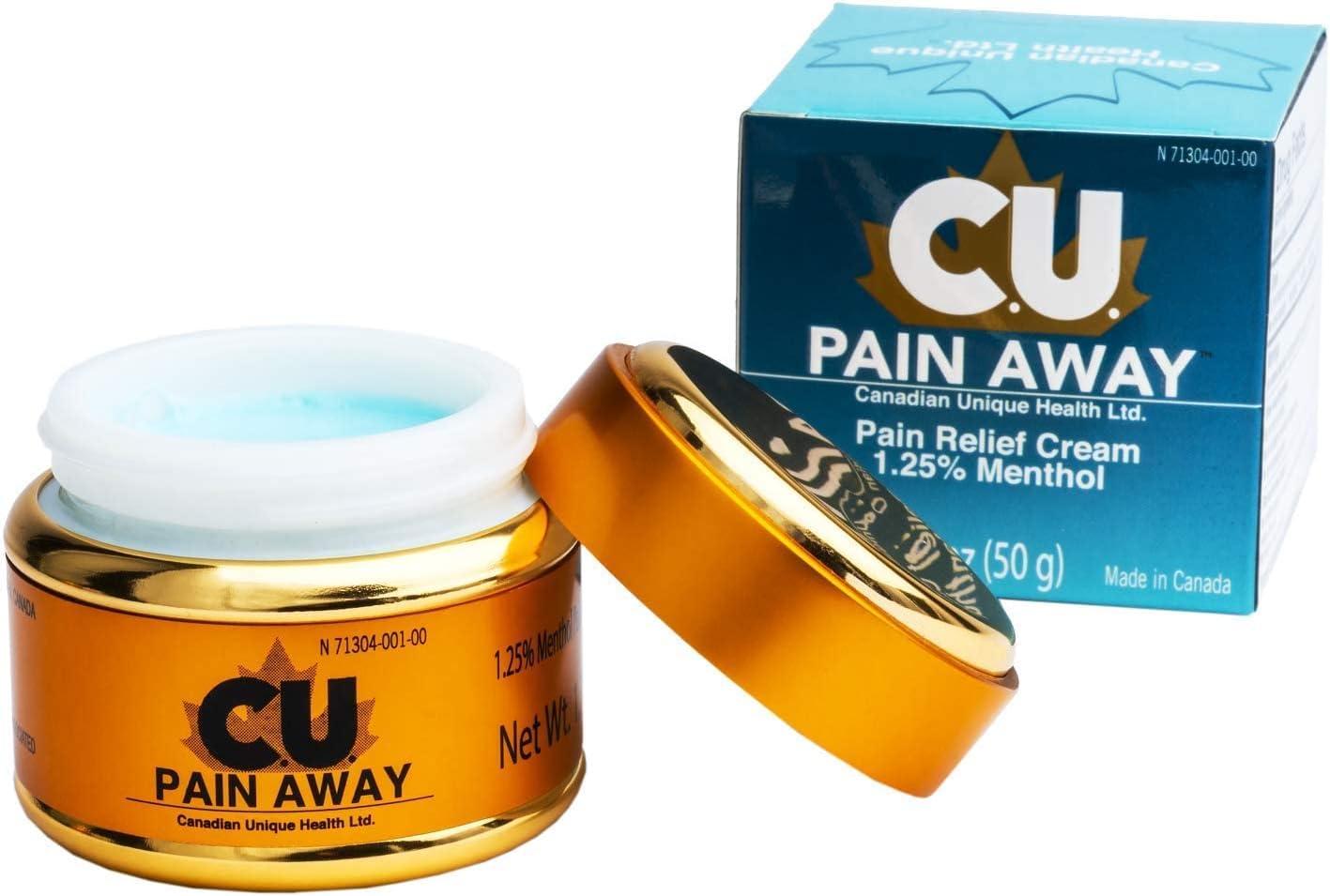 Arthritis Pain Relief Cream C.U. Pain Away AllNatural Rapid Relief
