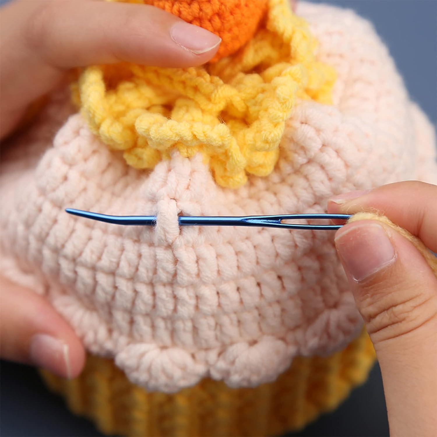 Plastic Large Eye Sewing Needles,Yarn Bent Tapestry Needle, Knit Weaving  Needles