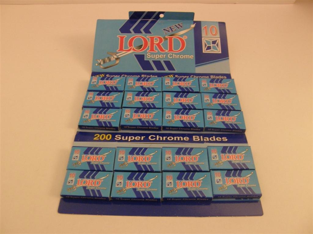 200 Lord Double Edge Safety Razor Blades - Premium Super Chrome Quality ...