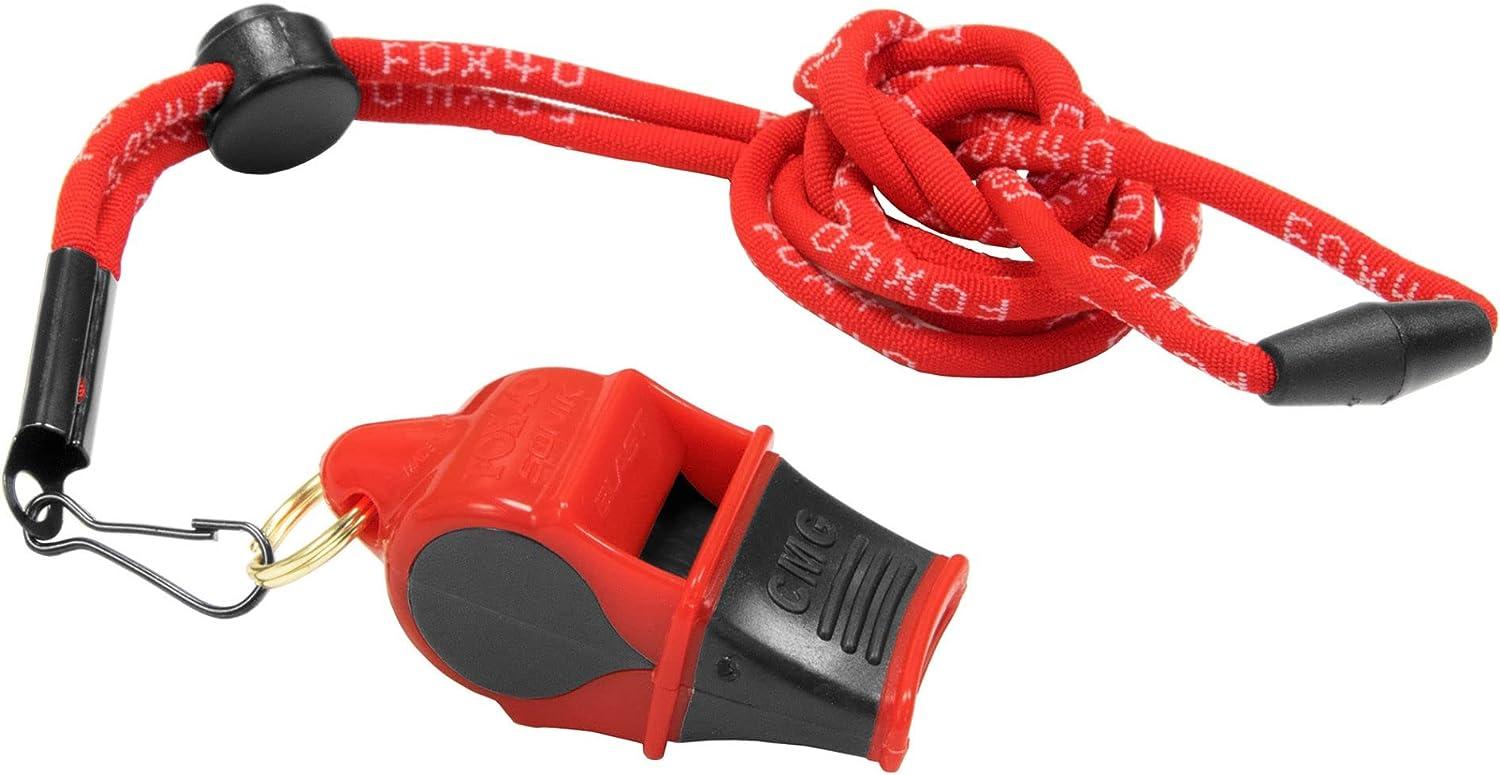 Fox 40 Sonik Blast CMG Sifflet Avec Cordelette - Ultra Puissant +120 DB | Idéal Arbitre, Secours, Sport Outdoor
