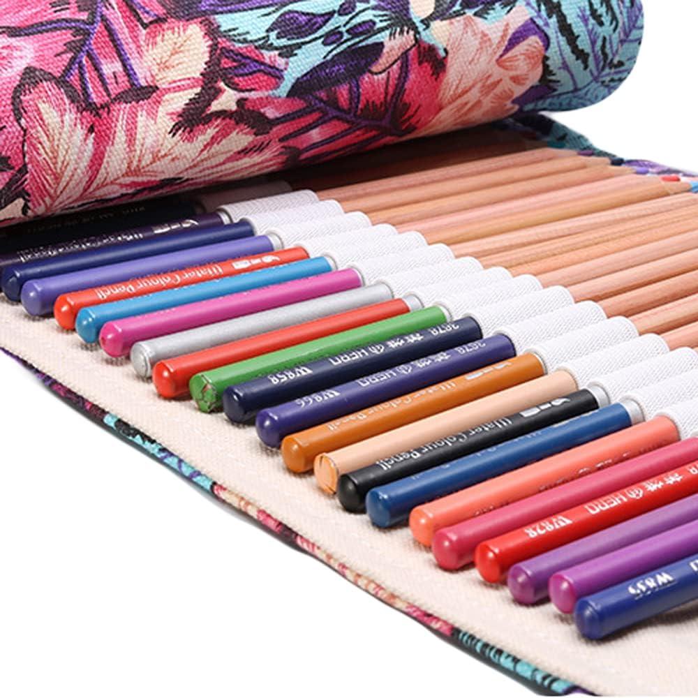 Canvas Pencil Wrap, Pencil Roll Case, 36 Pencil Holder Art, Drawing  Supplies Sale See Inside 