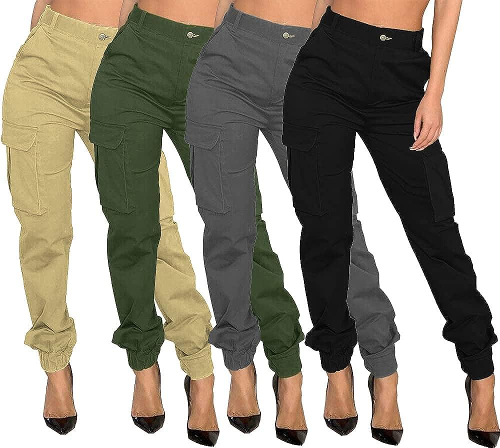 Womens Camo Pants Cargo Trousers Camouflage Lounge Pants Multi
