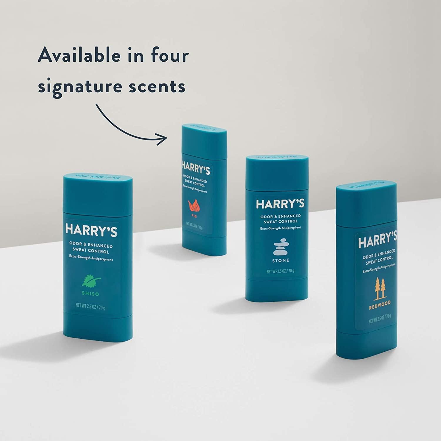Harry's ExtraStrength Antiperspirant for Men Redwood Scent Pack of 3