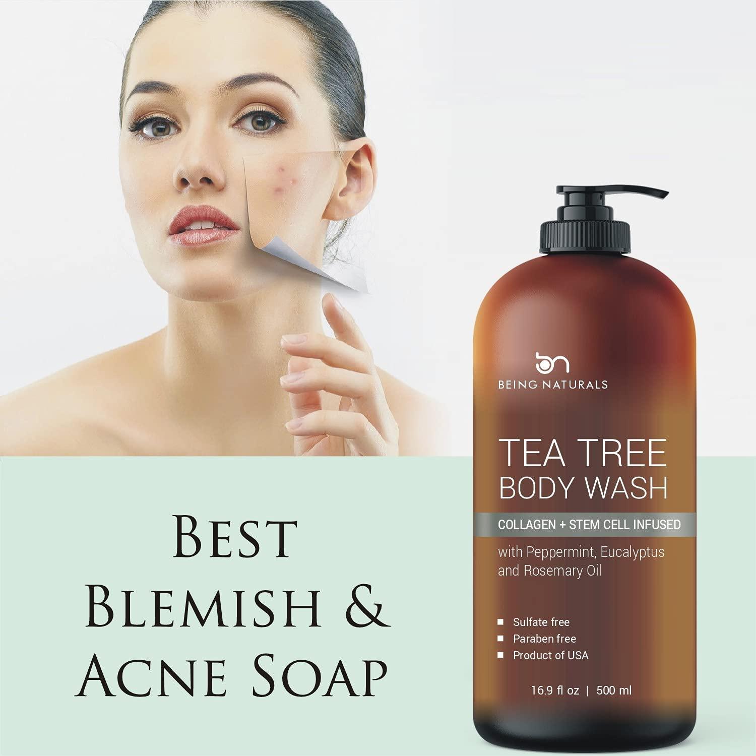 Tea Tree Body Wash with Stem Cell, Collagen & Tea Tree Oil Fights