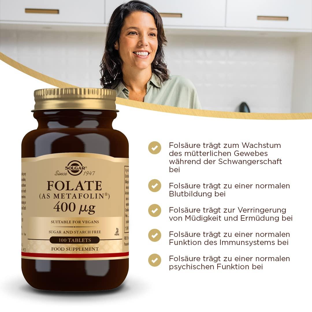 Folate 666 MCG DFE (Metafolin 400 MCG) Tablets - 100 Count