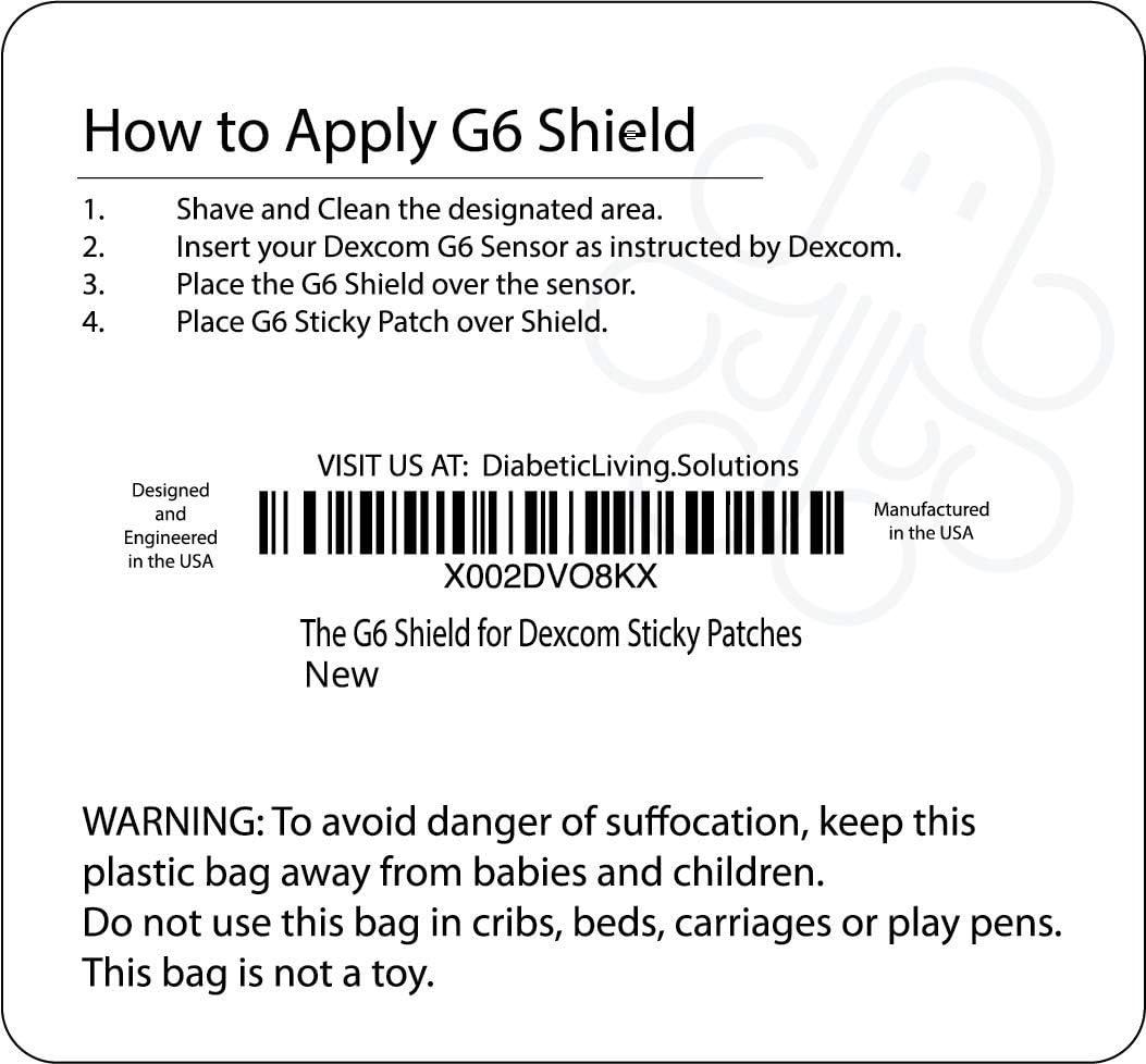 The Clear G6 Shield for Your Dexcom Over Patches Diabetic Accessory | Reusable and Washable | Great Gift for A Diabetic Child or Adult