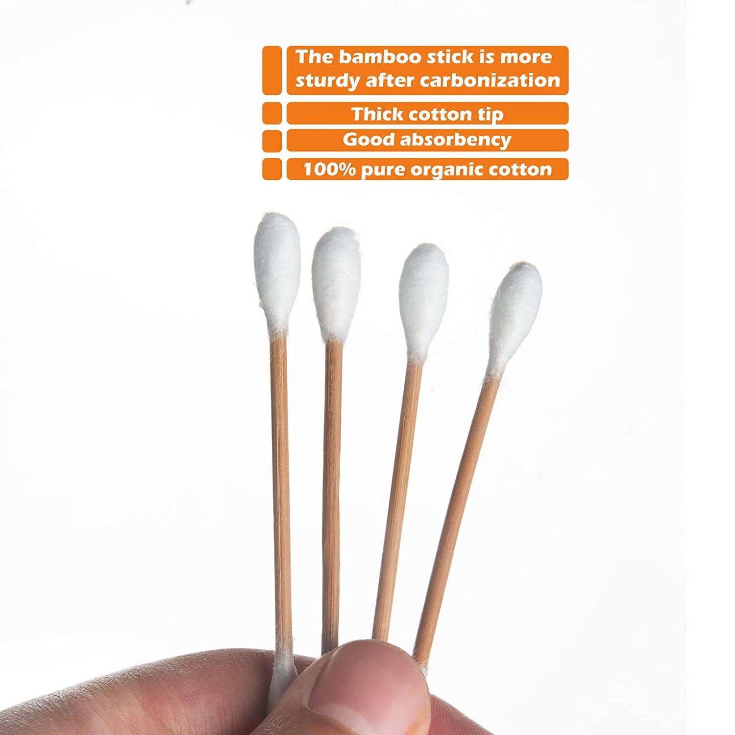 500 Brown Carbonized Bamboo Stick Cotton Swabs by MYQIPGD | Biodegradable  Organic Wooden Qtips | Natural Soft Q tips for Ears | Buy Now with Express  International Delivery | GoSupps.com