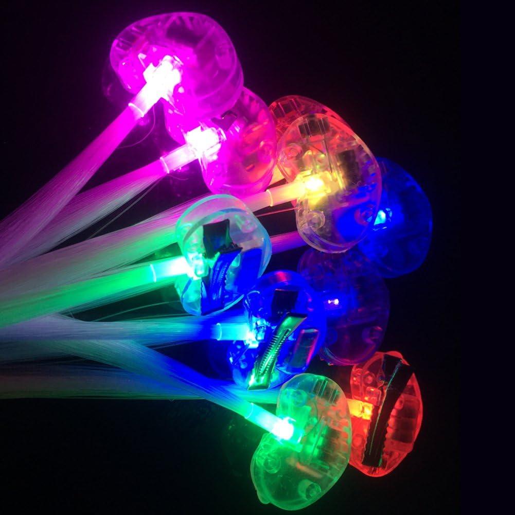 LED Fiber Optic Light-Up Oval Clear Hair Barrette, Multicolor - Better Than  Glowbys!