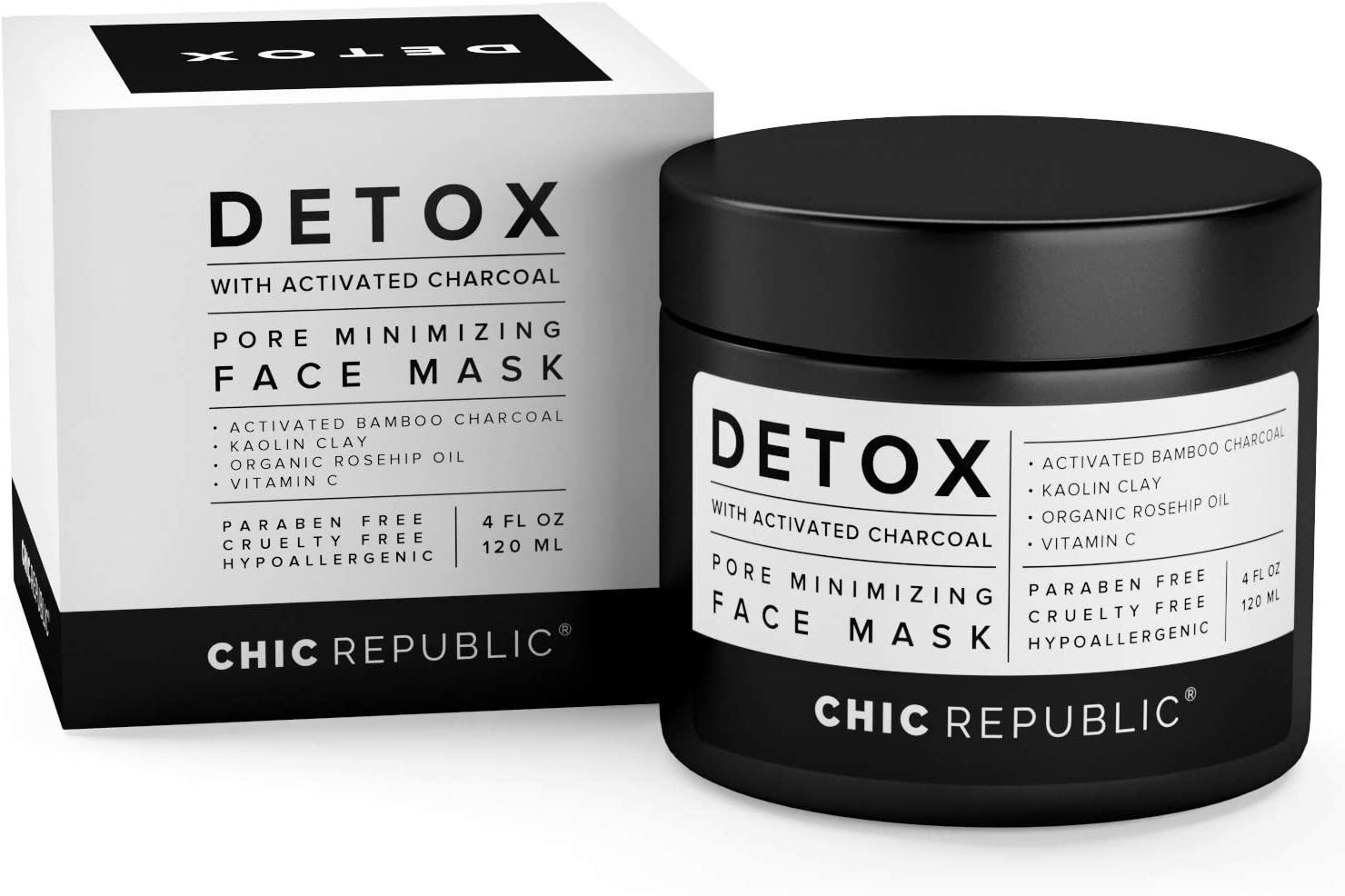 Organic Charcoal and Clay Mask Acne Face Mask with Kaolin Clay