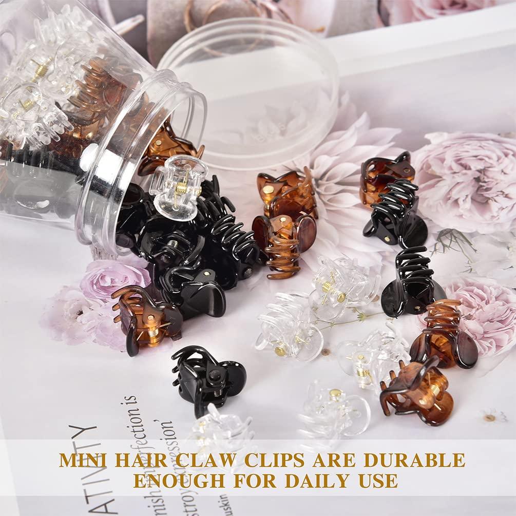 36 PCS Mini Hair Claw Clips for Women 0.6 Inch Plastic Small Hair