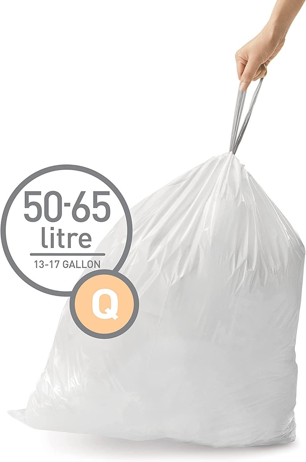 simplehuman Code Q Custom Fit Drawstring Trash Bags in Dispenser