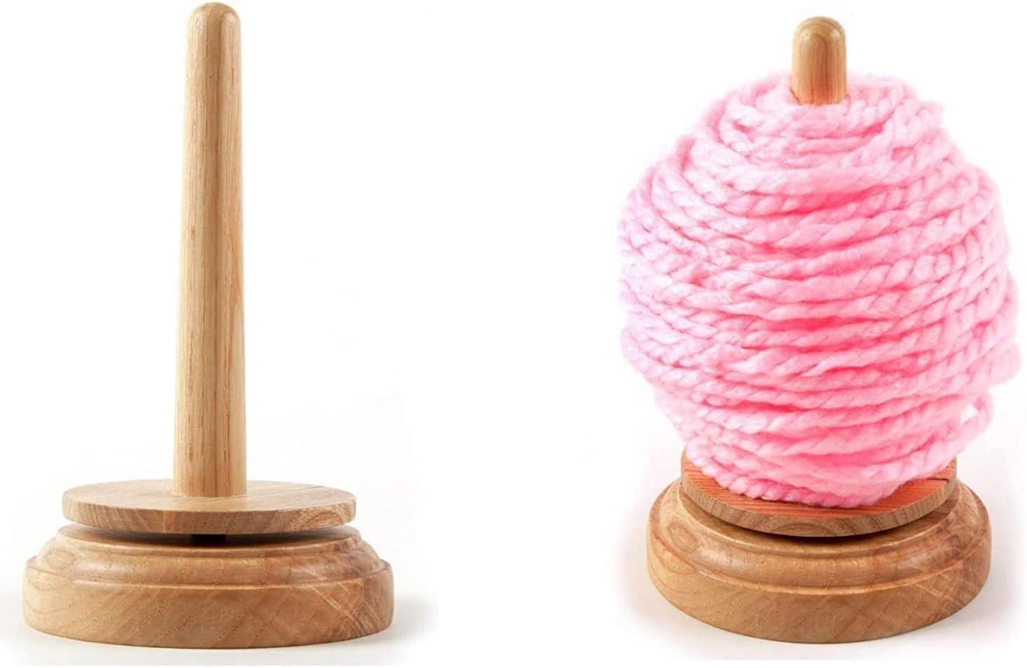 AnNafi Wood Yarn Holder with Twirling Mechanism Classic, Classic Wooden  Spinning Yarn & Thread Holder, Knitting Embroidery Accessory Gift, Craft  & Sewing Supplies